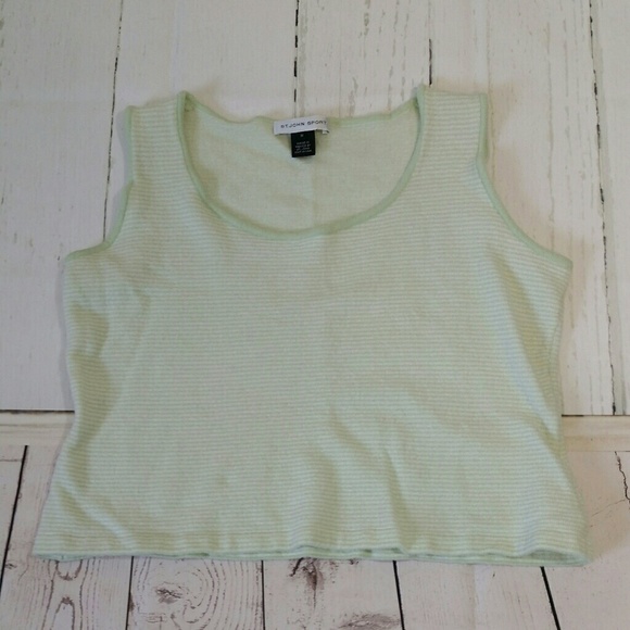 **SALE** ST. JOHN SPORT cropped sweater vest M - Picture 1 of 7